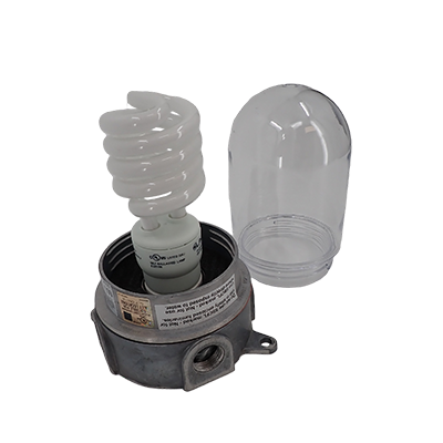 Light Fixture 1806 CFL w/ Lamp & Globe
