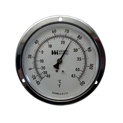 Thermometer 41/2" Dial Surface Mount 40 +110 48" Capillary