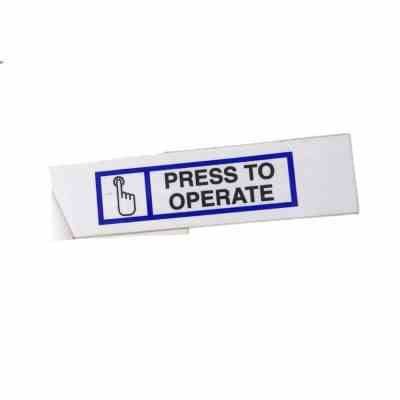 Label Press to Operate