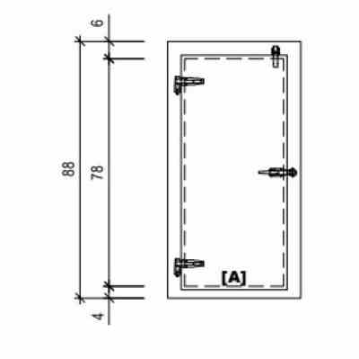 Door Swing Overlap Cooler WIPE Model #SO034078403L