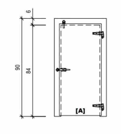 Door Swing Overlap Cooler WIPE Model #SO036084303R