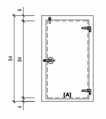 Door Swing Overlap Cooler WIPE Model #SO044084403R