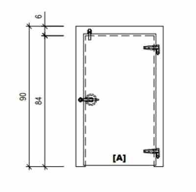 Door Swing Overlap Cooler WIPE Model #SO044084303R