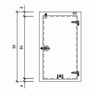 Door Swing Overlap Freezer WIPE Model #SO044084443R