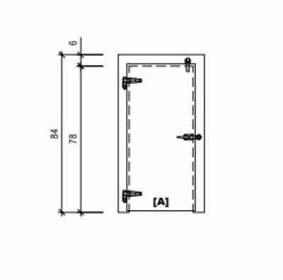 Door Swing Overlap Cooler WIPE Model #SO034078303L