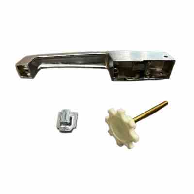 Handle 1238CV Locking Flush 4" Brushed