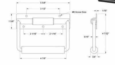 Handle Spring Loaded 47/8" x 15/8" Zinc