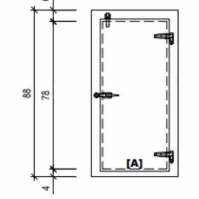 Door Swing Overlap Cooler WIPE Model #SO036078403R